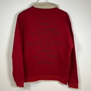 Taylor Swift RED Quarter Zip Polo Pullover Sweatshirt Size S All To Well Lyrics
